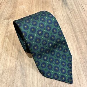 Drakes Medallion Silk Printed Tie